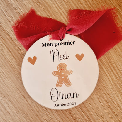 Ornement Boule de Noël Personnalisée - Mon Premier Noël