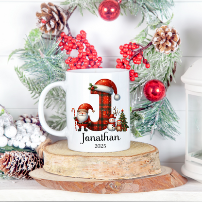 Mug en céramique personnalisé lettre de Noël