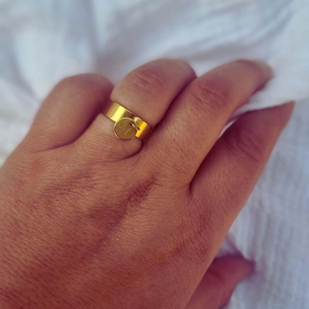 Bague Breloque Initiale