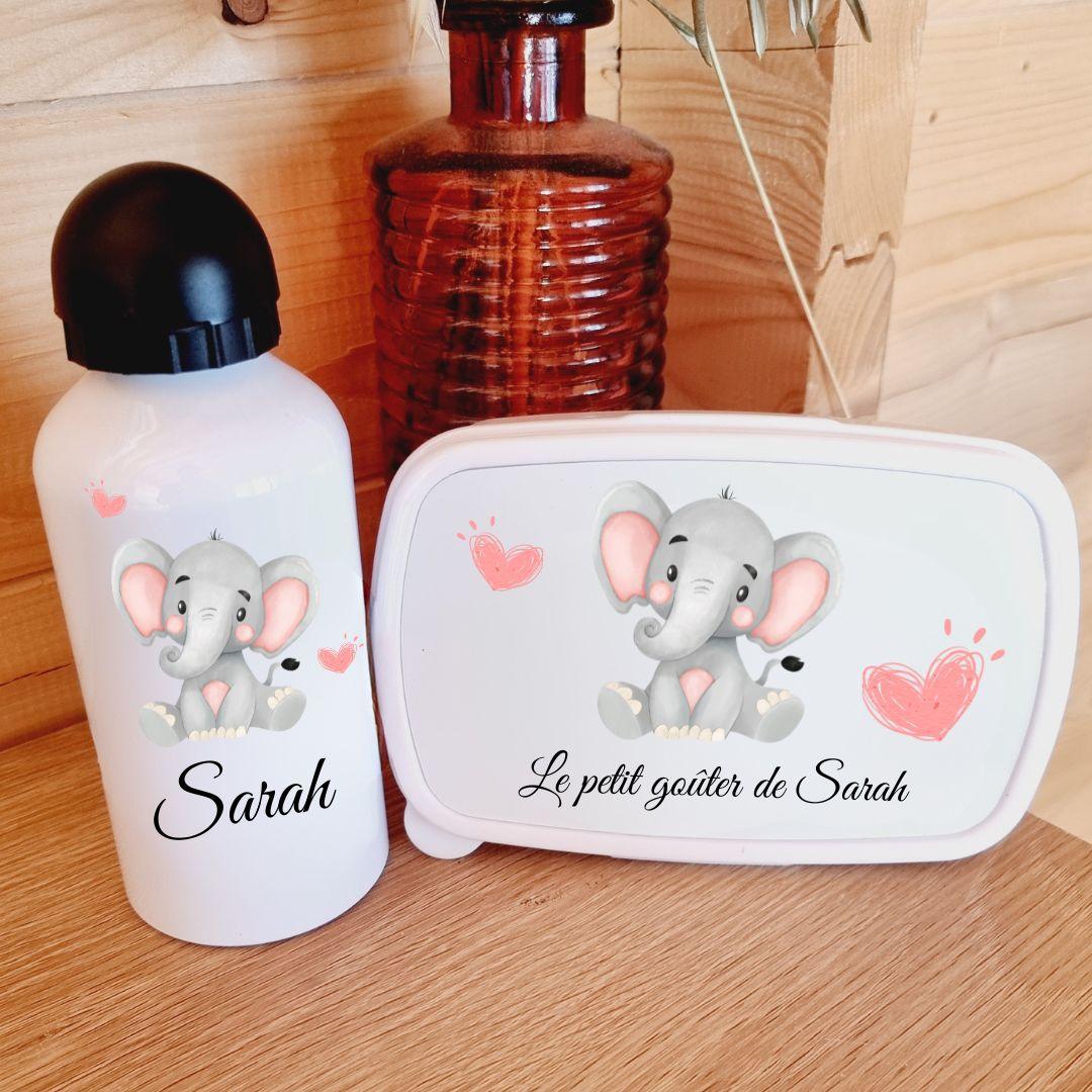 Boîte à goûter et Gourde Bébé éléphant