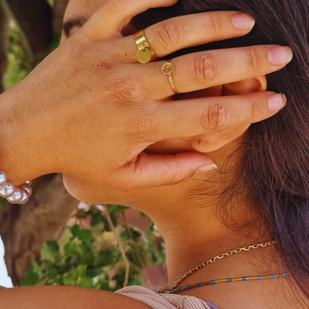Bague Breloque Initiale