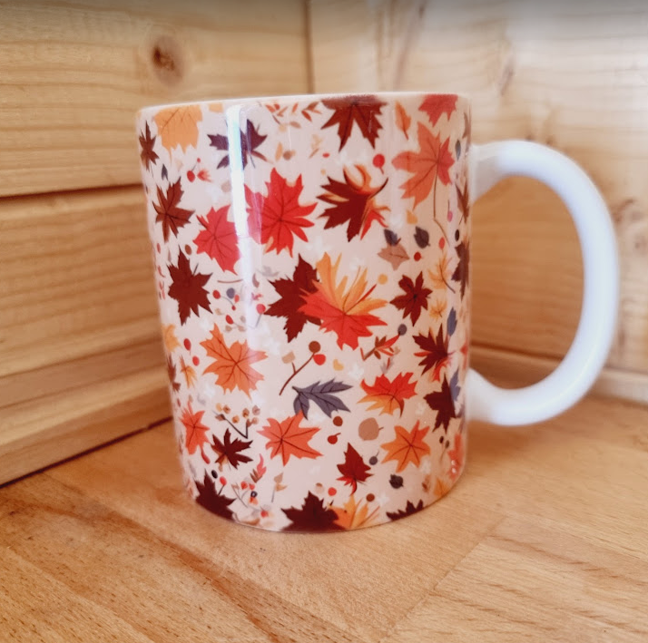 Mug céramique feuille d'automne