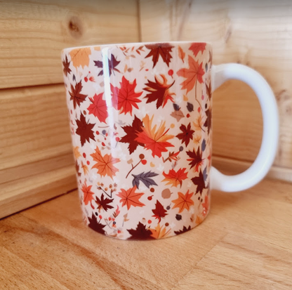 Mug céramique feuille d'automne