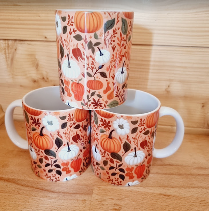 Mug céramique automne citrouille