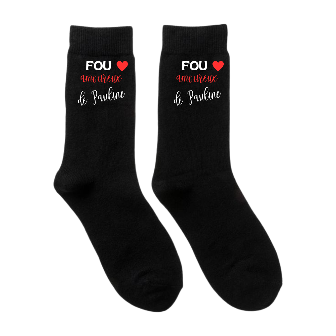  Paire de chaussettes élégantes et confortables, parfaites pour offrir à votre moitié avec un message romantique.
