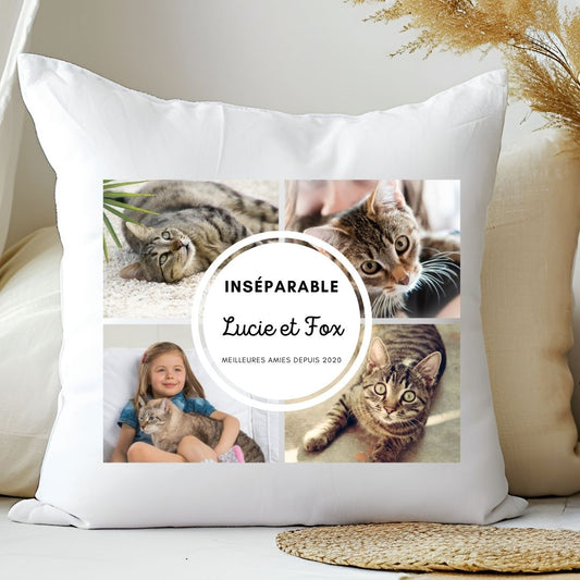 coussin personnalisé avec photo de son animal de compagnie