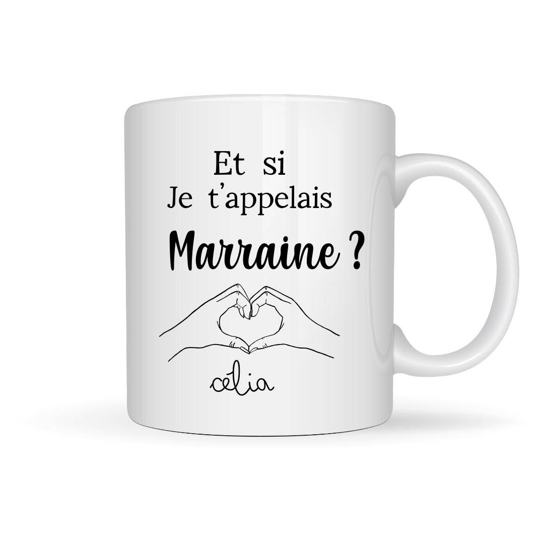 annoncer une grossesse ou une demande pour un bapteme avec ce mug