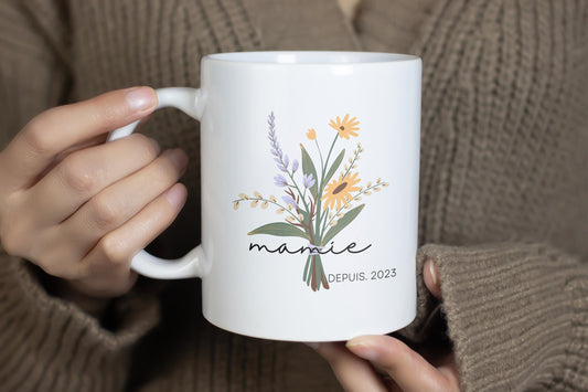 Mug céramique Mamie depuis