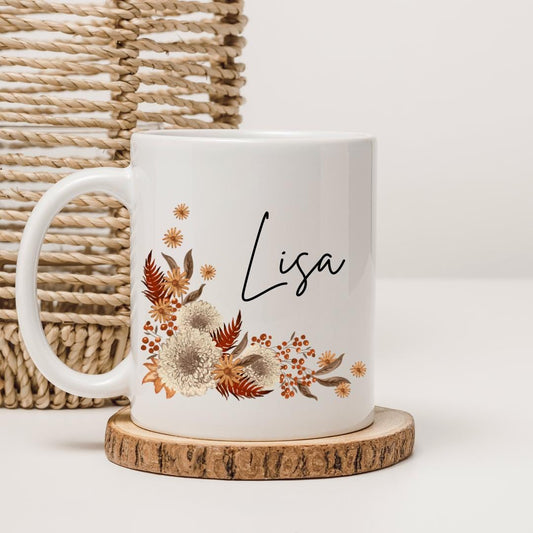 Mug automne personnalisé prénom l Mug décoration cuisine l cadeaux automne