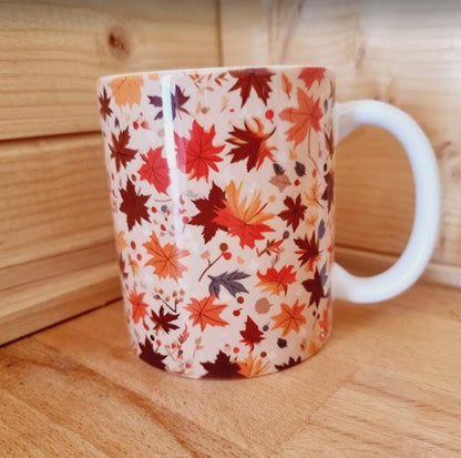 Mug céramique feuille d'automne