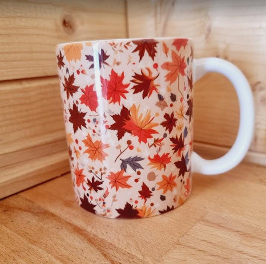 Mug céramique feuille d'automne