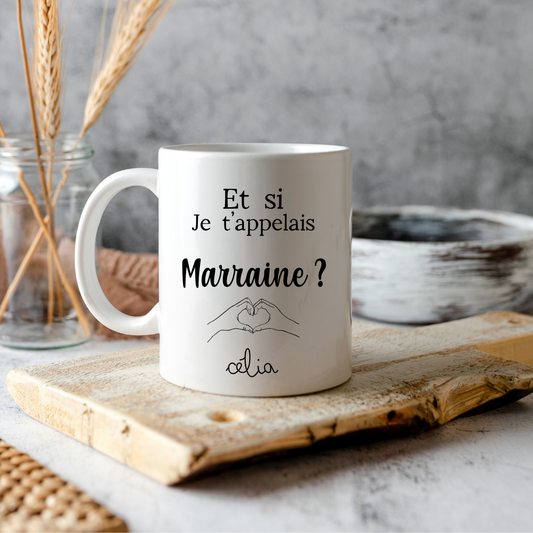 annoncer une grossesse ou une demande pour un bapteme avec ce mug